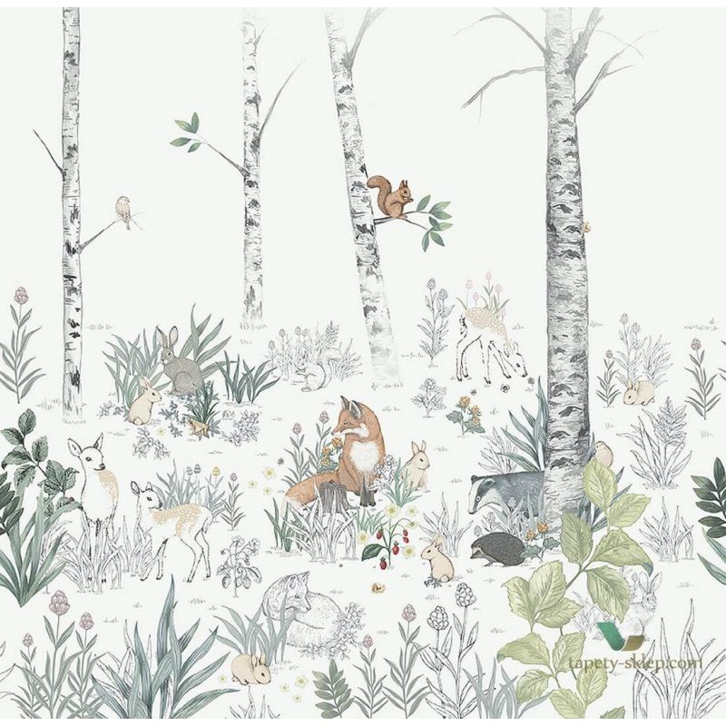 MURAL LEŚNE ZWIERZĘTA NEWBIE 7481 MAGIC FOREST MAGICZNY LAS