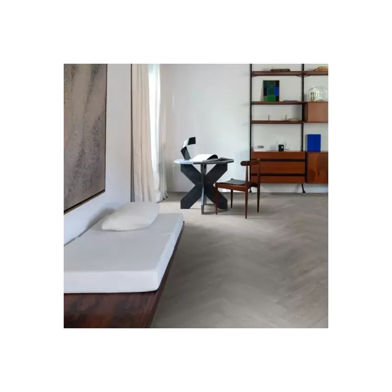 Panele winylowe Moduleo LayRed Herringbone Laurel Oak 51914 - szare panele w jodełkę