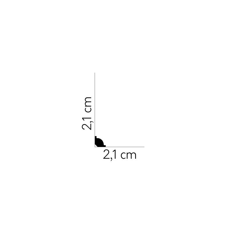 listwa przypodłogowa MD001 Mardom Decor / 200 x 2,1 x 2,1 cm