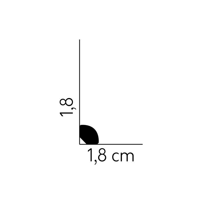 Listwa podłogowa Mardom Decor MD235 / 200 x 1,8 x 1,8 cm