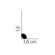 Listwa podłogowa Mardom Decor MD235 / 200 x 1,8 x 1,8 cm